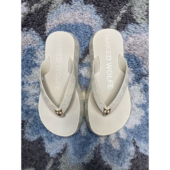 Nakedwolfe Womens Shoes EU Size 38-39 Holiday Platform Chunky Flip Flop Sandals - Picture 2 of 12